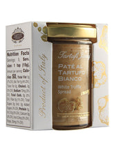 Genießen Sie unsere weiße Trüffelpastete, eine zarte Mousse aus kultivierten Pilzen, Parmigiano Reggiano DOP und weißem Trüffel. Diese exquisite Kombination bietet unvergleichliche Frische und Geschmack, verpackt in einem eleganten Design, das jedes Geschmackserlebnis zu einem unvergesslichen Moment macht.